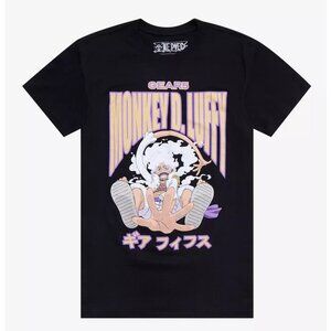 Monkey D. Luffy One Piece Black Graphic Tee XL Anime